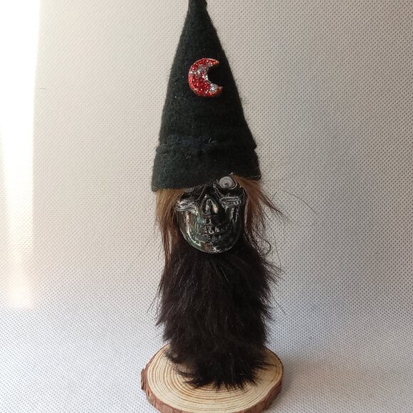 🎯 10 for $12/ Creepy Weird Horror Decor, Handmade Skull Wizard Figure - Picture 3 of 3